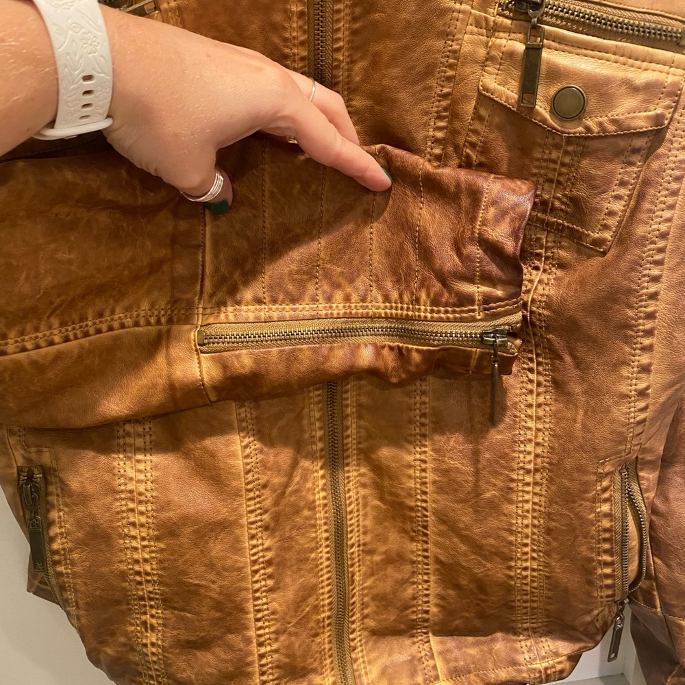Camel color bomber jacket - Picture 5 of 6
